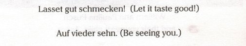 Lasset gut schmecken! (Let it taste good!)
